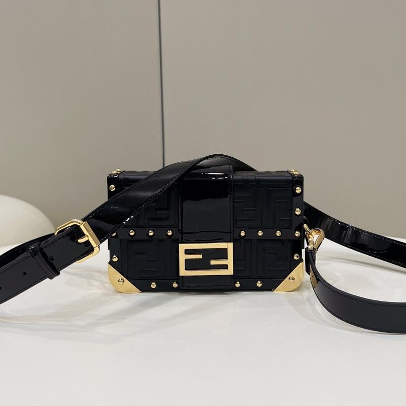 Fendi Clutches Shoulder Bag VA1215 black paint leather